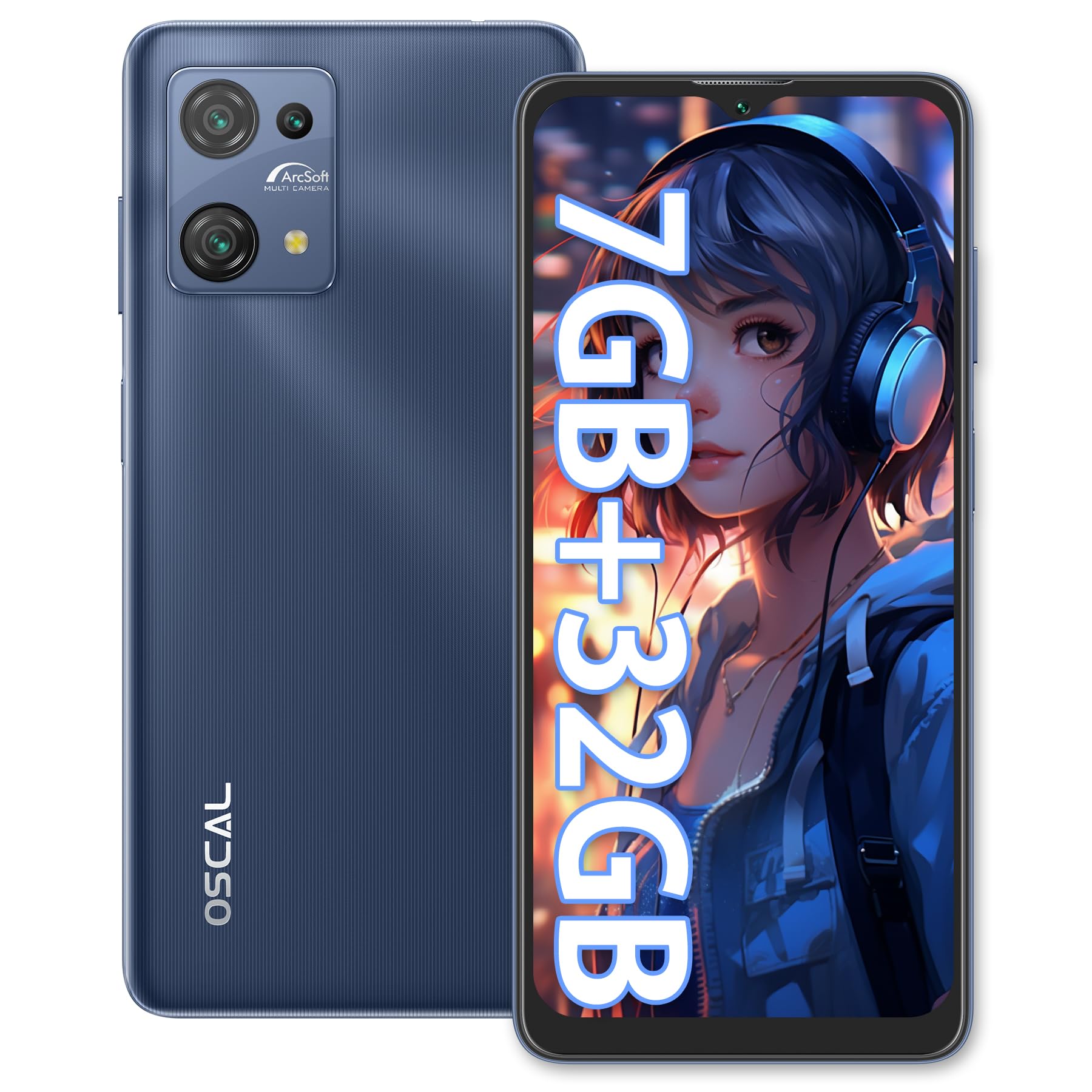 Amazon.com: OSCAL Teléfono Android C30, Octa-Core 7GB+32GB